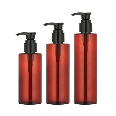 शावर जेल के लिए गोल एम्बर शैम्पू बोतल पंप स्प्रेयर 150ml 200ml 250ml