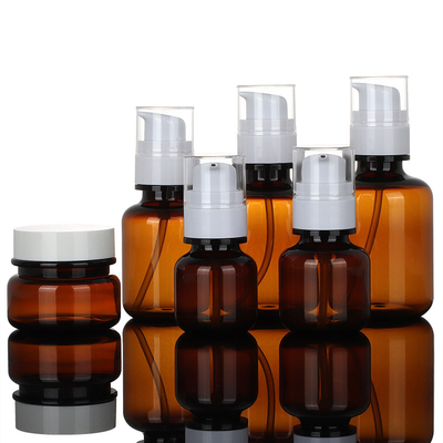 पीईटी कॉस्मेटिक पैकेजिंग 90ml 130ml 160ml रिसाइकिल लीकप्रूफ सेट करता है
