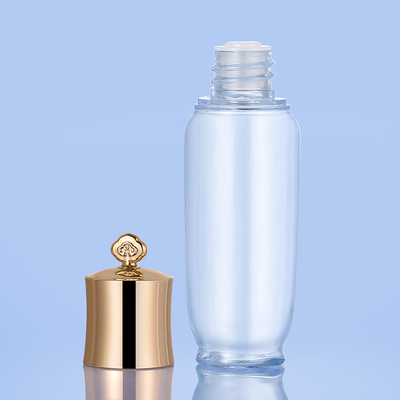 टोनर के लिए फ्रॉस्टेड गोल्ड एम्प्टी ट्रैवल बॉटल सेट 30ml क्षमता