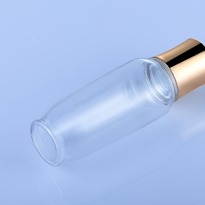 टोनर के लिए फ्रॉस्टेड गोल्ड एम्प्टी ट्रैवल बॉटल सेट 30ml क्षमता