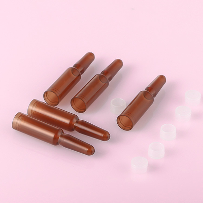कॉस्मेटिक सार 1ml क्षमता के लिए एम्बर प्लास्टिक सीरम शीशियों Ampoule: