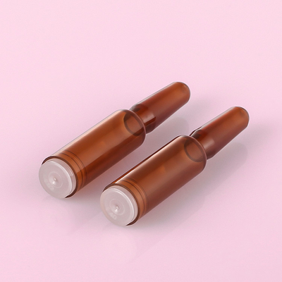 कॉस्मेटिक सार 1ml क्षमता के लिए एम्बर प्लास्टिक सीरम शीशियों Ampoule: