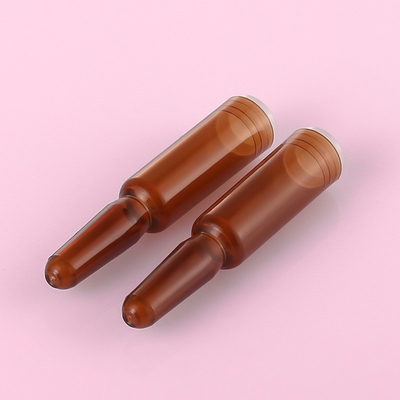 कॉस्मेटिक सार 1ml क्षमता के लिए एम्बर प्लास्टिक सीरम शीशियों Ampoule: